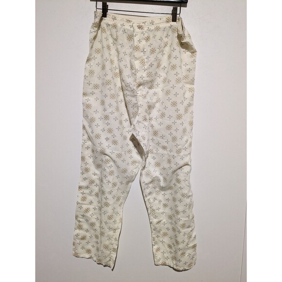 Mens Vintage Towncraft Penneys Pajama Set 60s Cream Blue No Iron 42-44 L - Picture 4 of 6